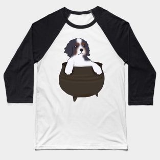 Puppy in a cauldron (cavalier king charles spaniel Baseball T-Shirt